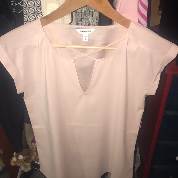 Express Tops - Nude Silk Express Blouse